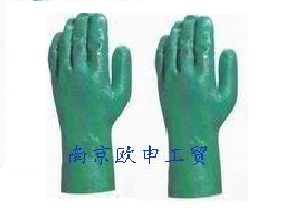 棉毛浸塑手套(绿)